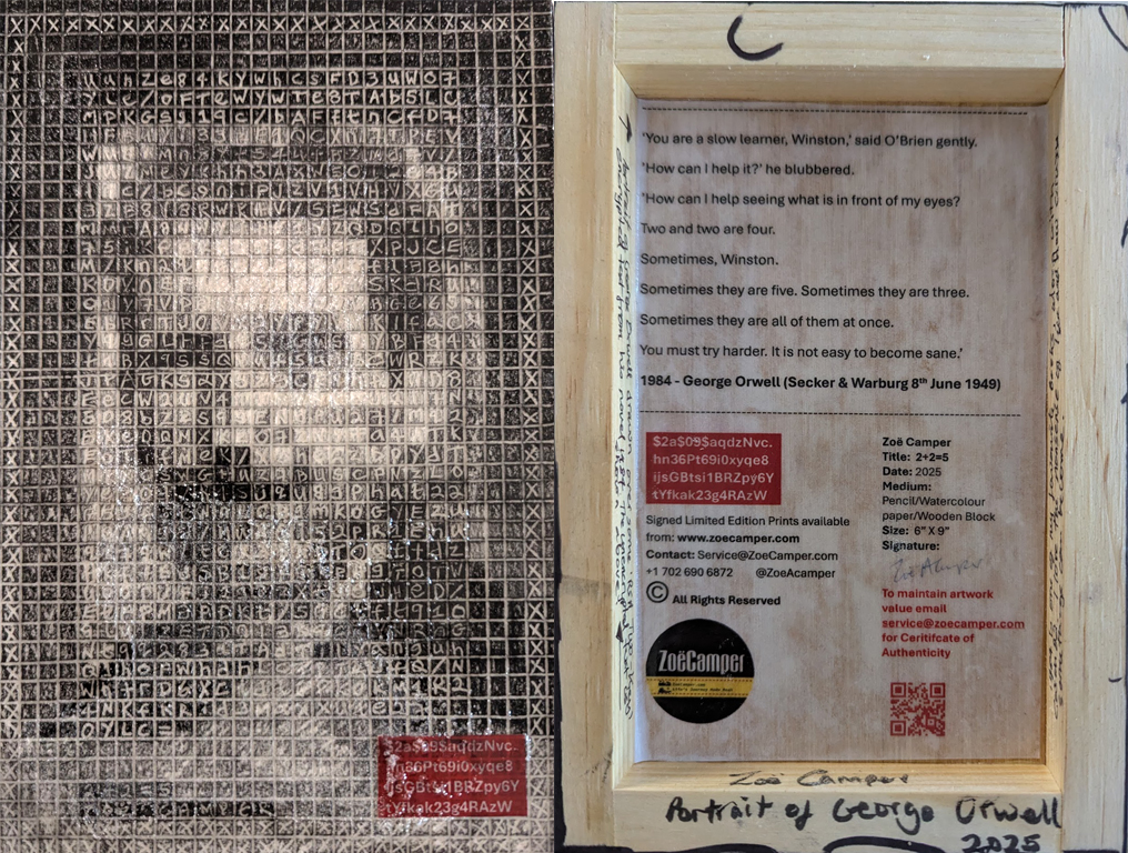 Front and Back of the Art Work